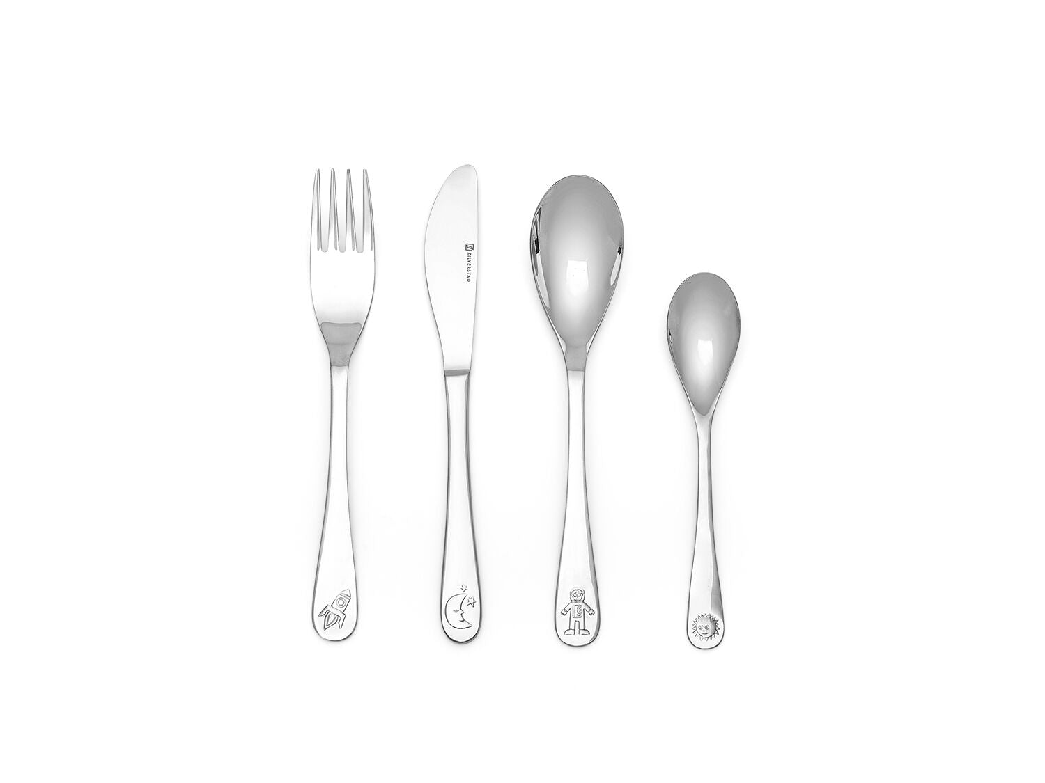 Children's cutlery 4-piece Space stainless steel