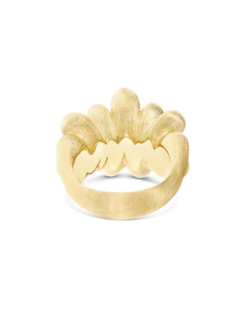 "Trasformista" gouden ring met druppels en diamanten