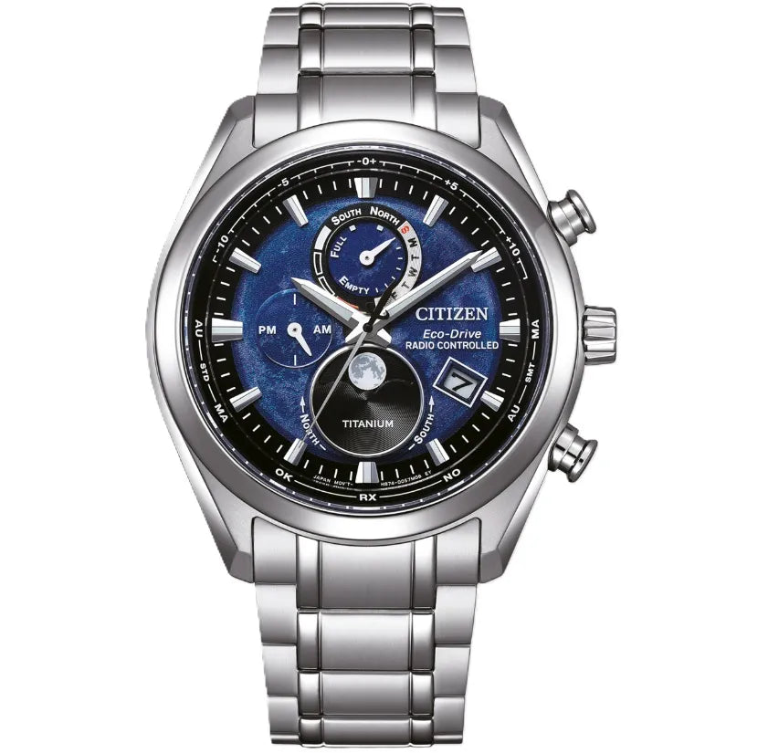 Citizen Radio Controlled BY1010-81L Moonphase Horloge Blauw