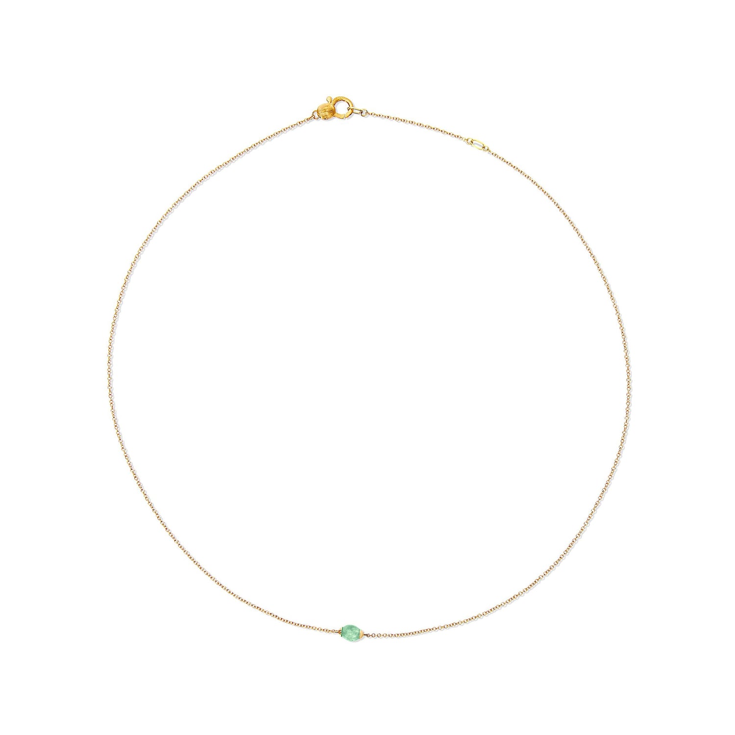 AMAZONIA "AMULETS" GOLD AND GREEN AVENTURINE NECKLACE (SMALL)