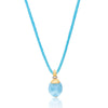 AZURE "AMULETS" GOLD, DIAMONDS AND MILKY AQUAMARINE PENDANT (LARGE)