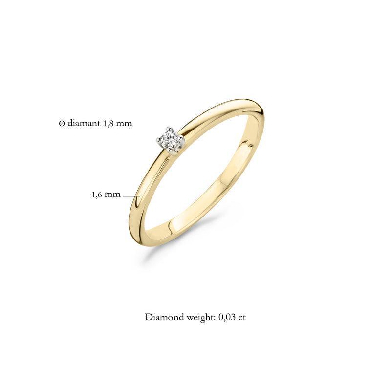 BLUSH DIAMONDS RINGEN 1600BDI 14 K GEEL EN WITGOUD - Brunott Juwelier