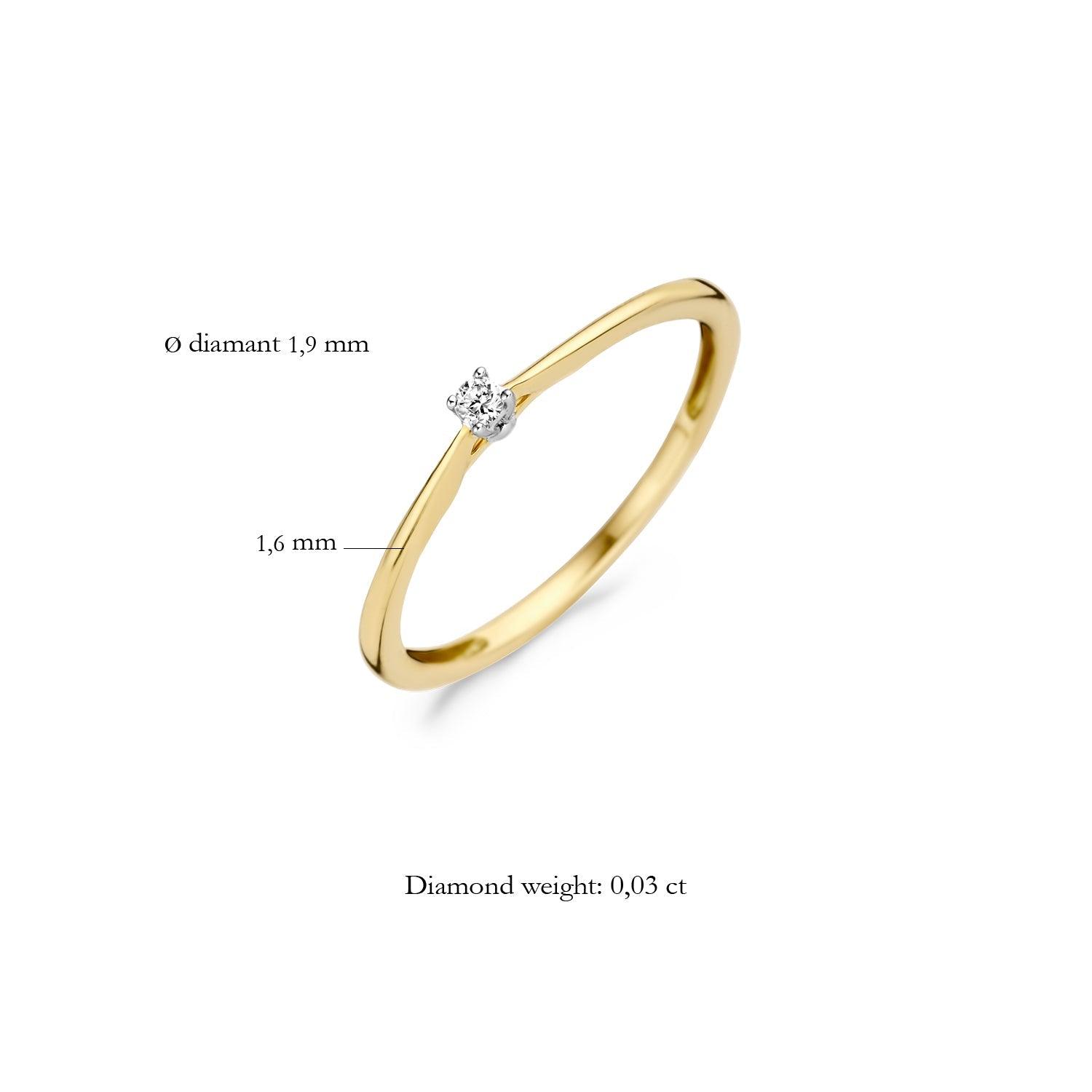 BLUSH DIAMONDS RINGEN 1620BDI 14 K GEEL EN WITGOUD - Brunott Juwelier