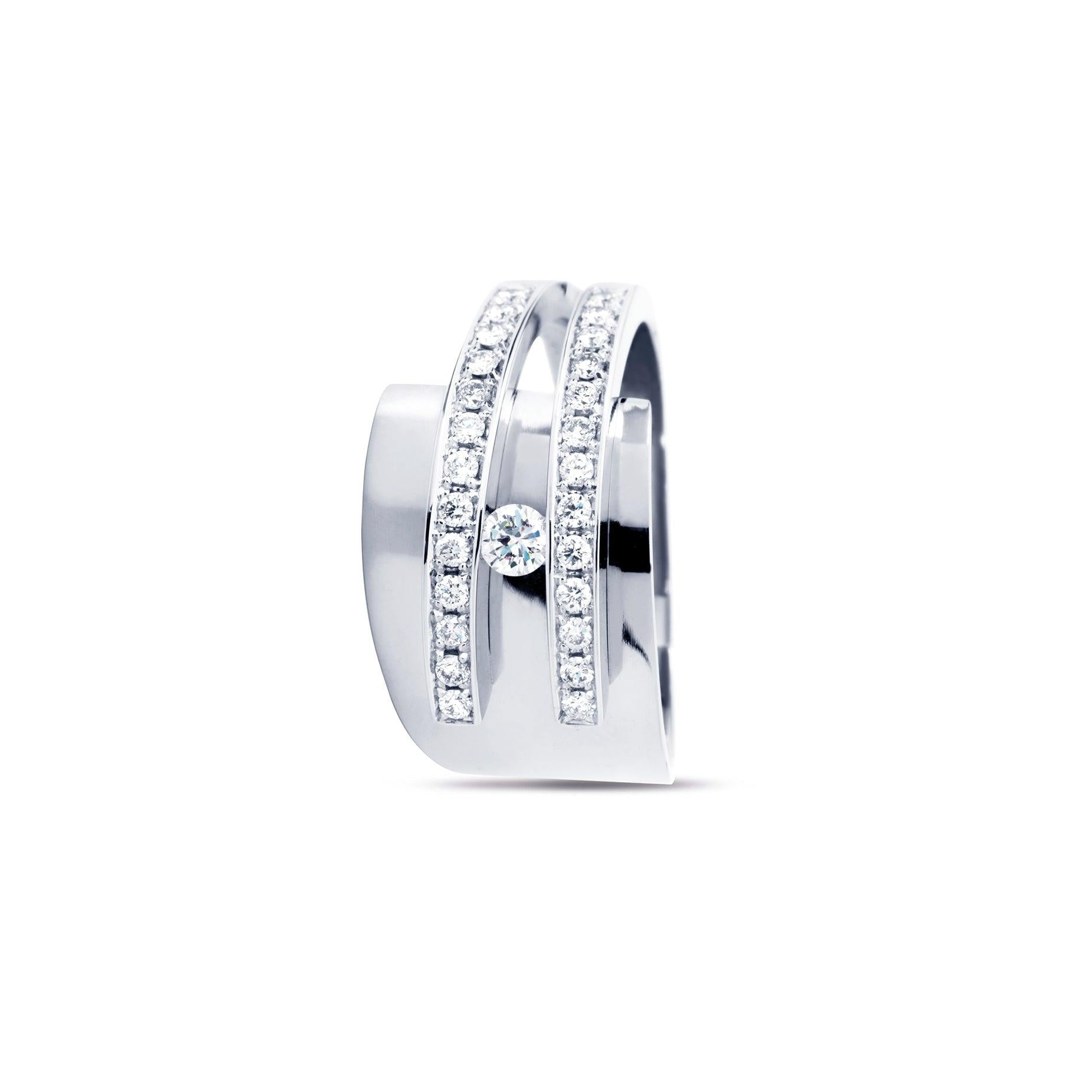BYR&C LEGACY RING "GALLA" R52GGWG-RICHE SI/R - Brunott Juwelier