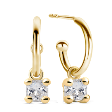 EARRINGS MEDIUM 'BRILLIANTLY' MET DIAMANT