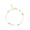 RAINBOW "AMULETS" GOLD AND NATURAL STONES BRACELET