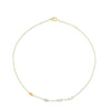 RAINBOW "AMULETS" GOLD AND NATURAL STONES NECKLACE (SMALL)