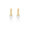 WHITE DESERT "AMULETS" CILIEGINE GOLD AND WHITE MOONSTONE EARRINGS WITH DIAMONDS (SMALL) - Brunott Juwelier