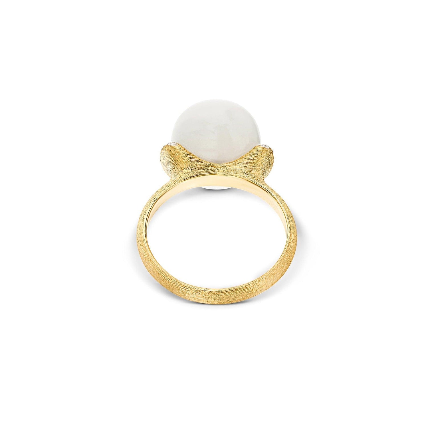 WHITE DESERT "AMULETS" GOLD, DIAMONDS AND MOONSTONE RING (LARGE)